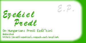 ezekiel predl business card